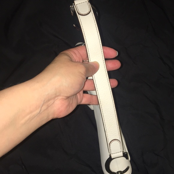 Authentic Christian Dior white leather saddle bag - Picture 4 of 12